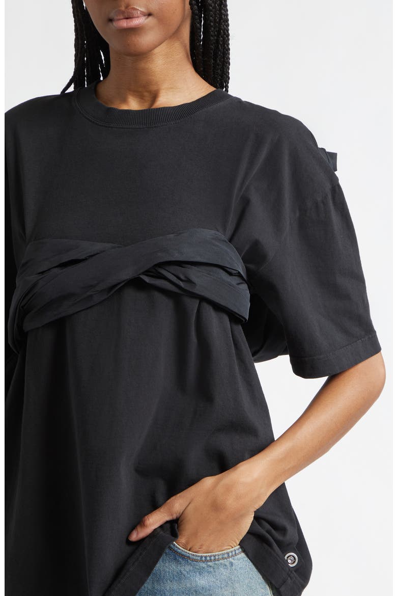 Taffeta Knot T-Shirt, Alternate, color, WASHED BLACK