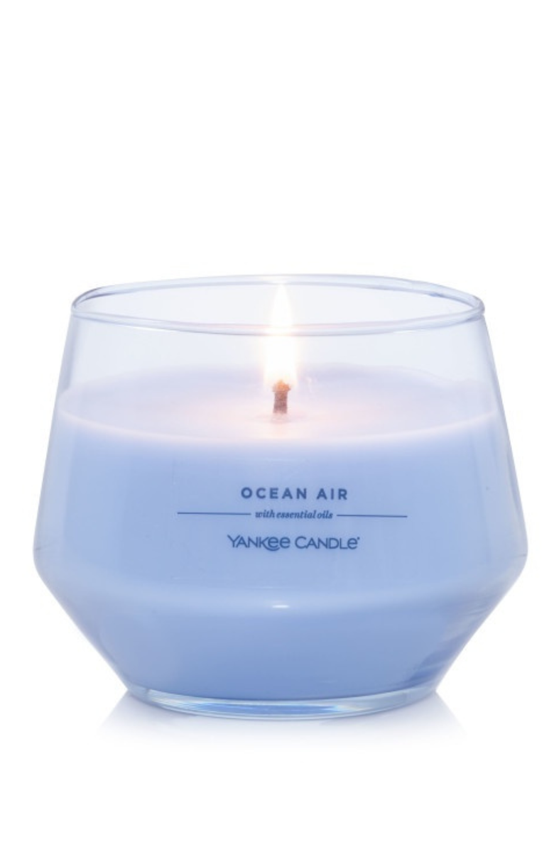YANKEE CANDLE Ocean Air Studio Candle with Essential Oils, Set of 2, Alternate, color, Light Blue