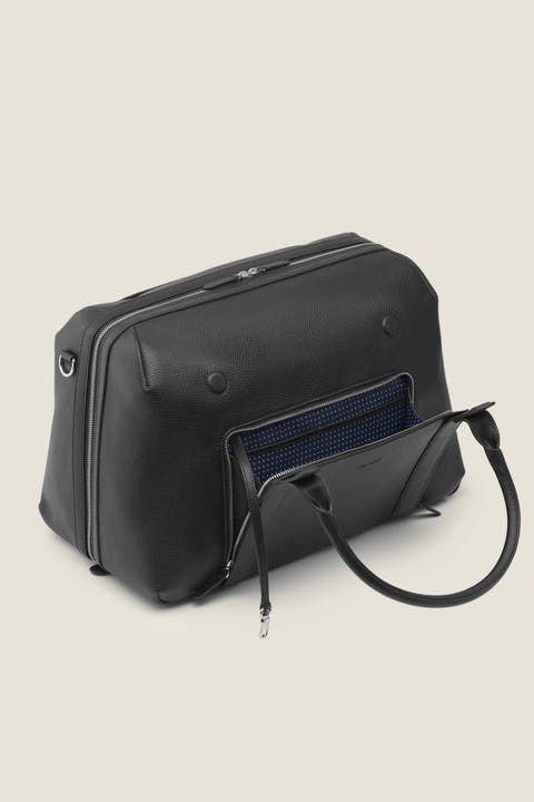 Duffle Suitcase Convertible Underseat Leather Weekender