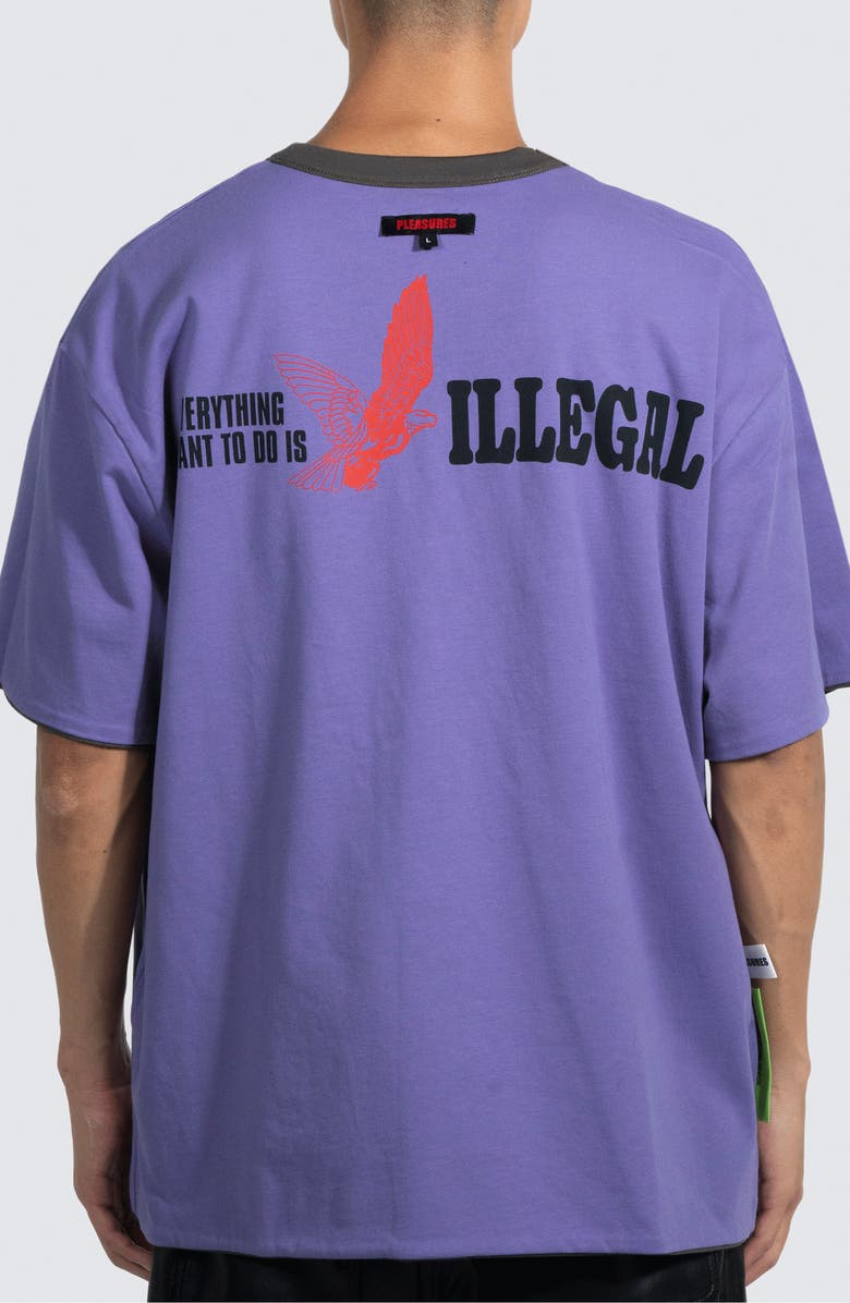 PLEASURES Reversible Heavyweight Graphic T-Shirt, Alternate, color, 