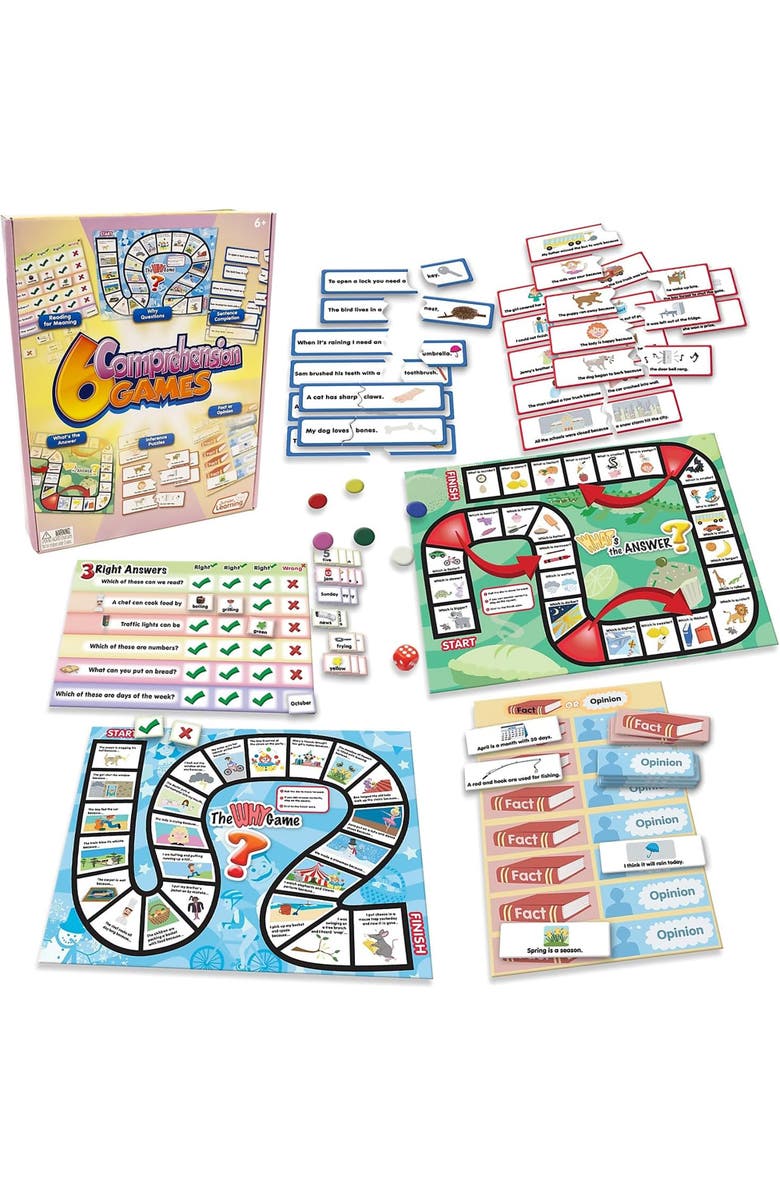 Junior Learning 6 Comprehension Gammes, Board Game For Ages 6+, Main, color, Multicolored