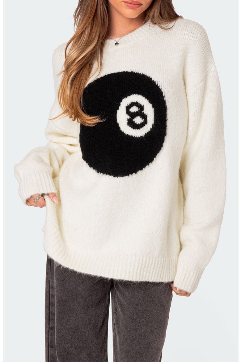 Magic 8 Oversize Sweater, Main, color, CREAM
