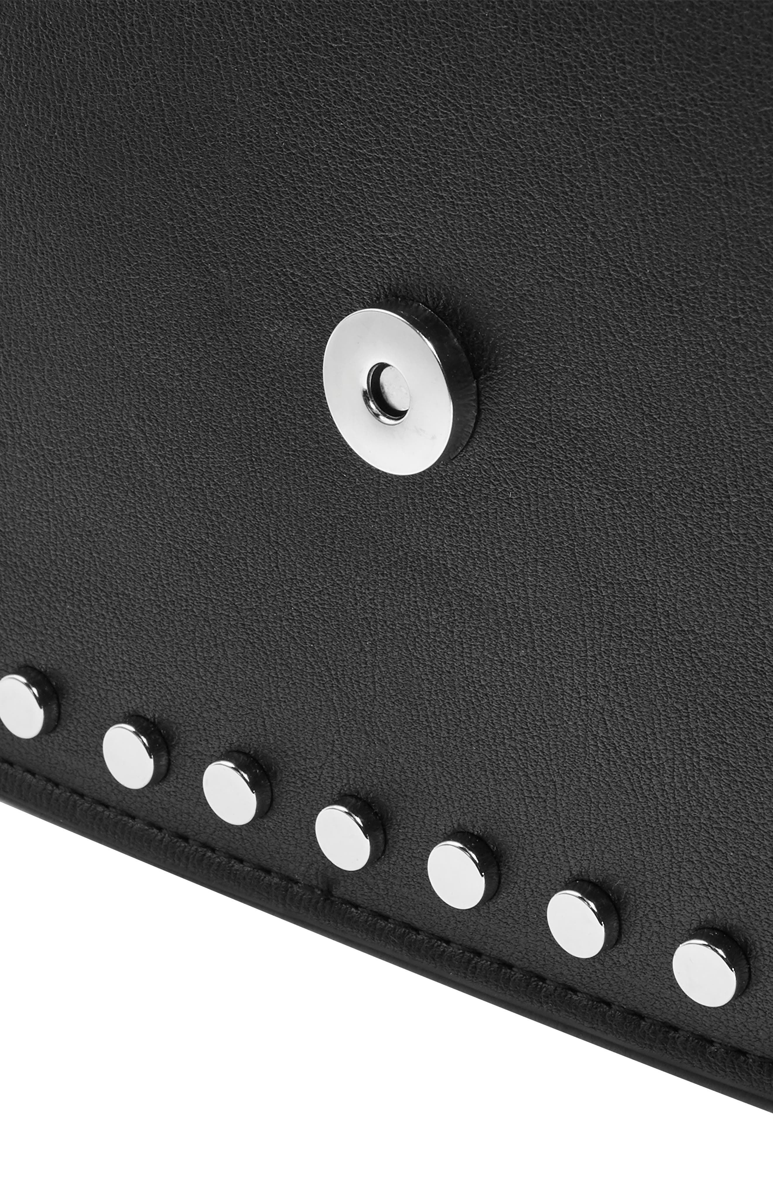 Topshop Buckle Faux Leather Crossbody Bag, Alternate, color, 