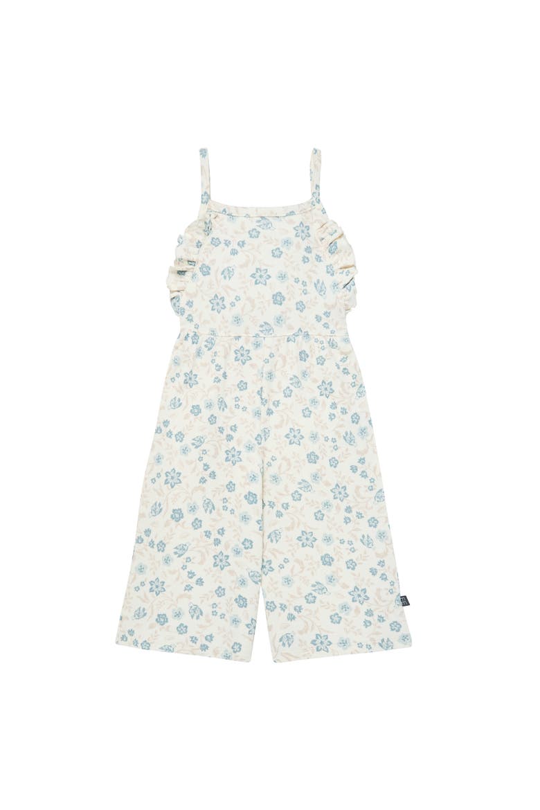 Girls' Ruffle Wide Leg Romper, Main, color, Bird Floral