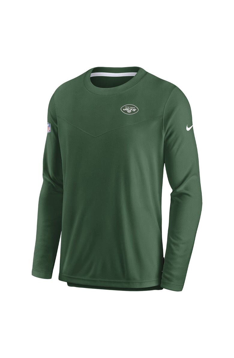 Nike Men's Nike Green New York Jets Sideline Lockup Performance Long Sleeve T-Shirt, Alternate, color, 