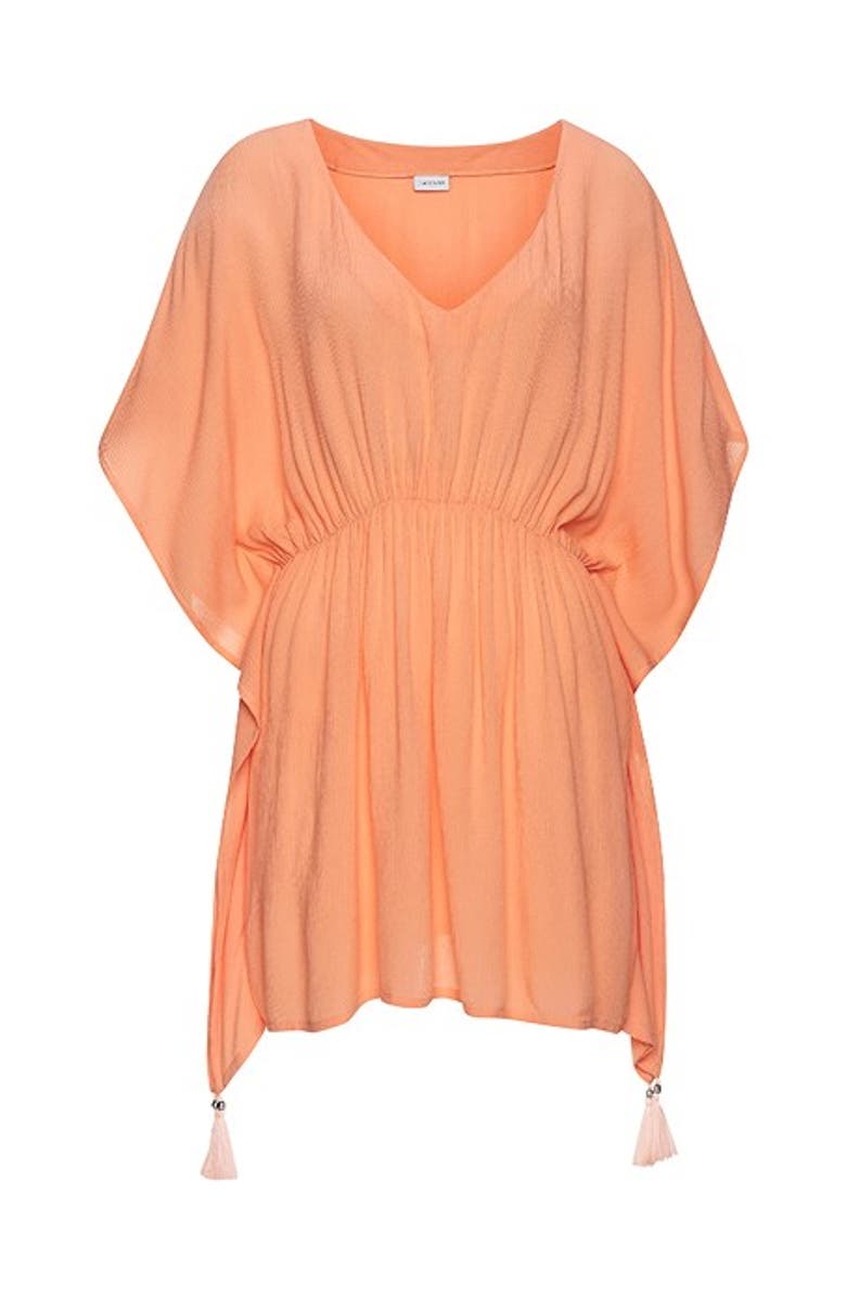 LASCANA Women's Tassel Detail V-Neck Cover Up Size 0/2, Alternate, color, Papaya