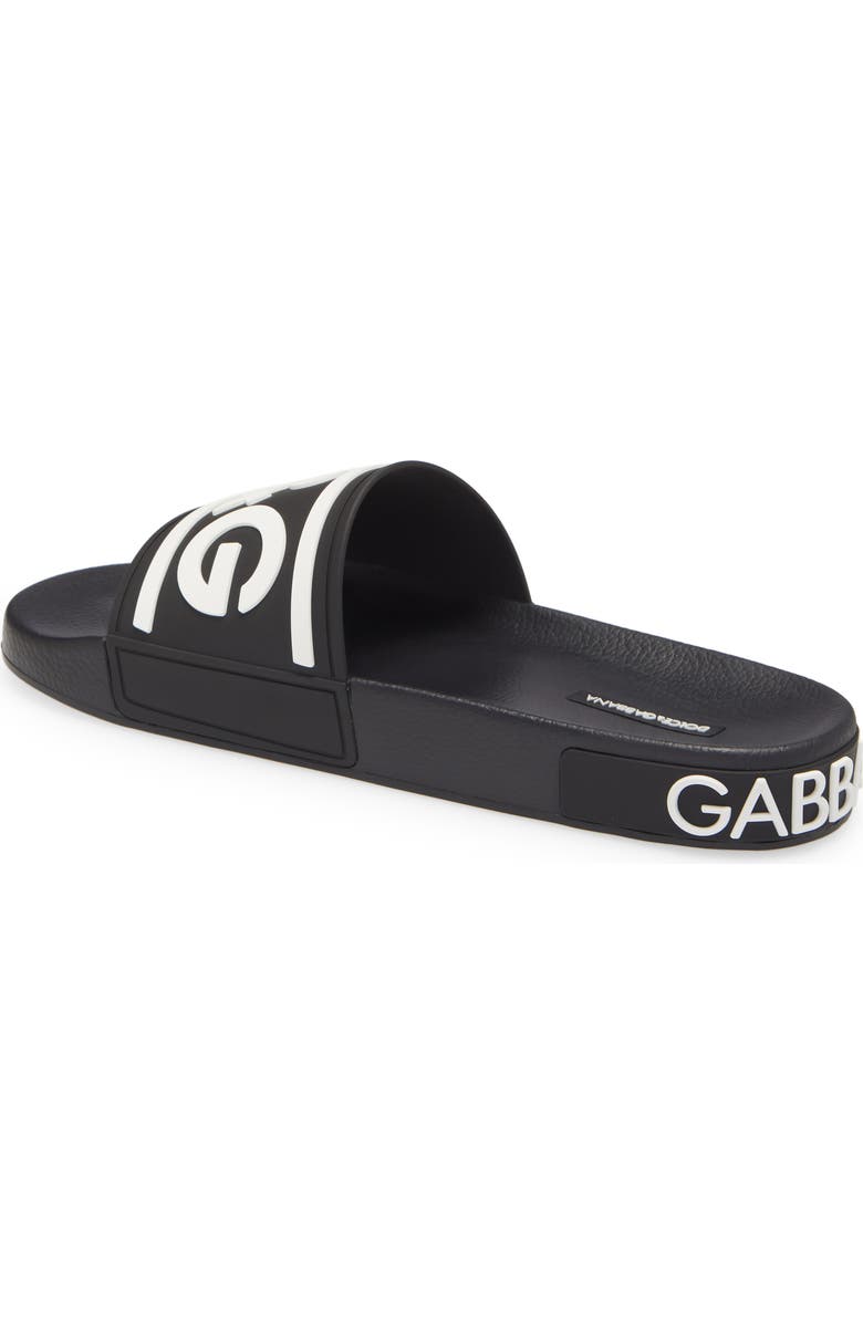 Dolce&Gabbana Logo Slide Sandal, Alternate, color,