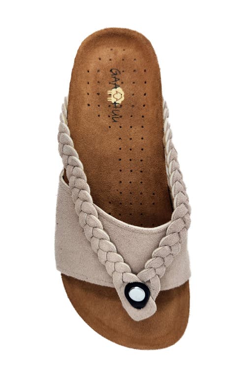 Gaahuu Braided Slide Sandal In Tan