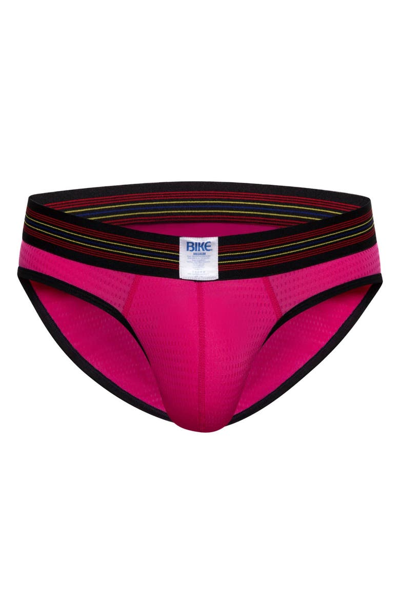 BIKE Mesh Briefs, Main, color, Hot Pink