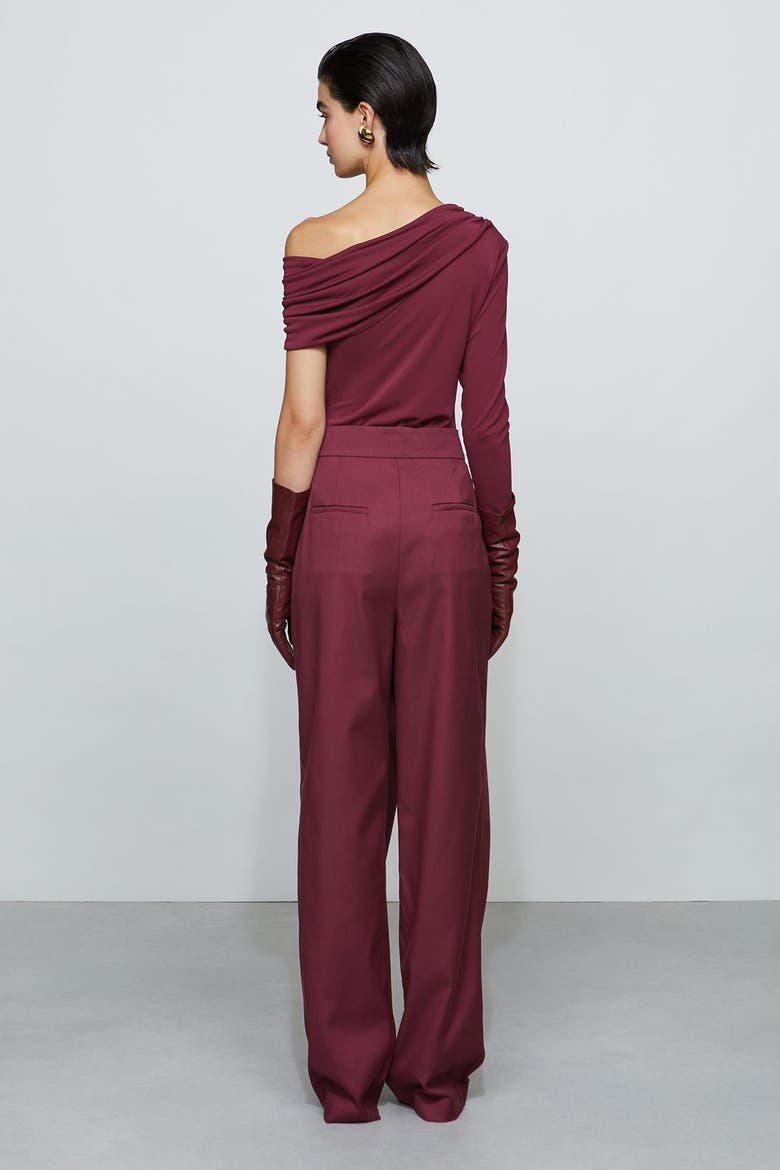 Leon Asymmetric Pant, Alternate, color, Ox Blood