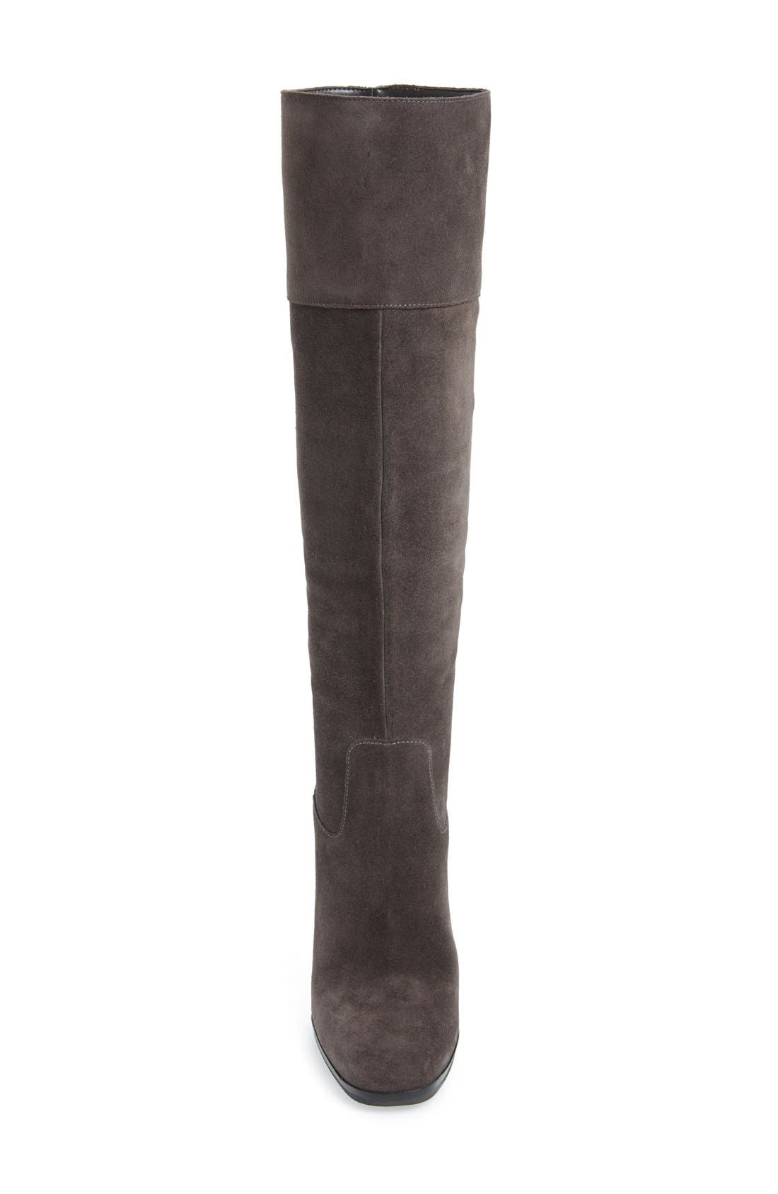 'Netty' Tall Boot, Alternate, color, PEWTER SUEDE