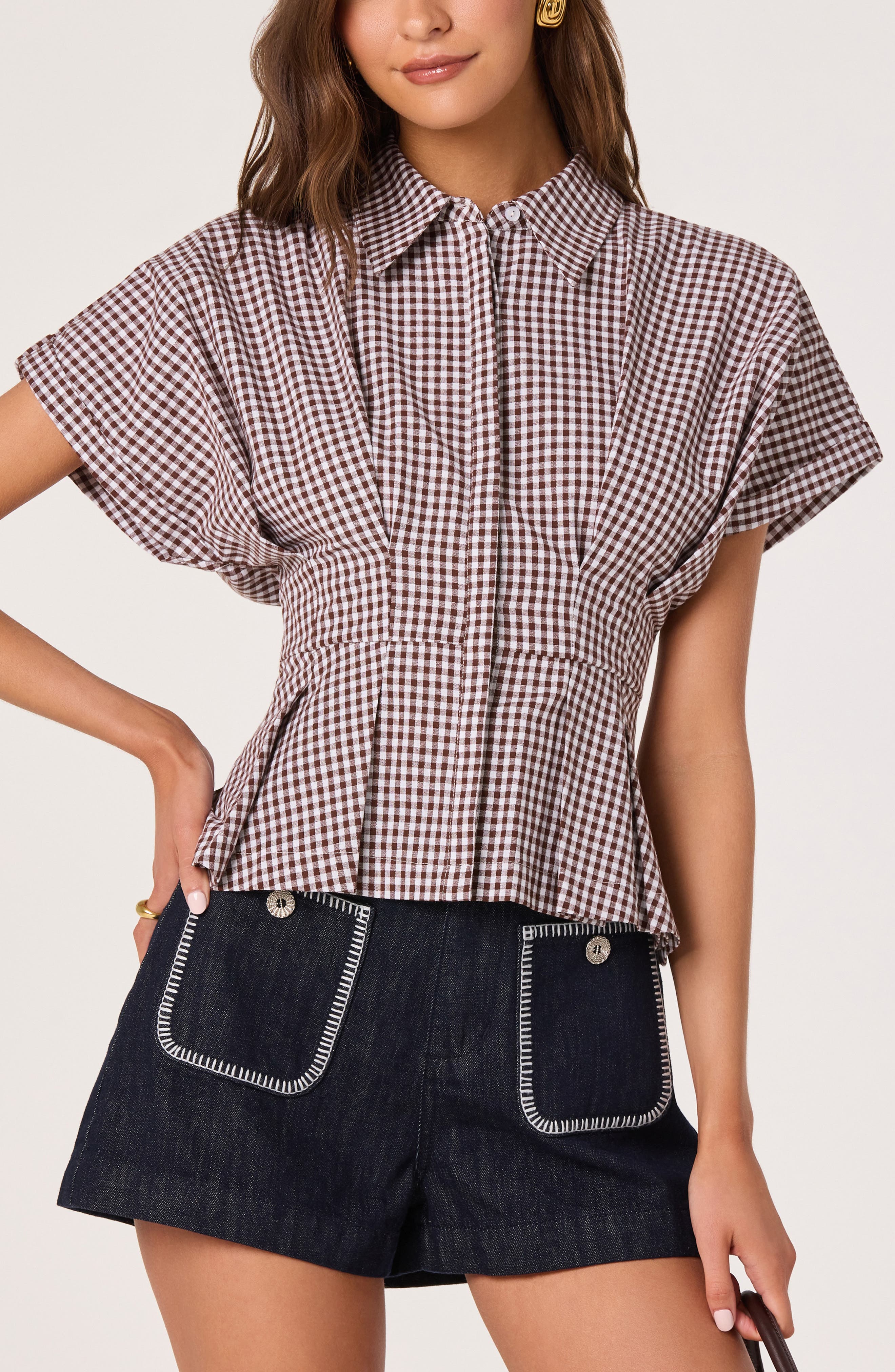 selected BROWN GINGHAM