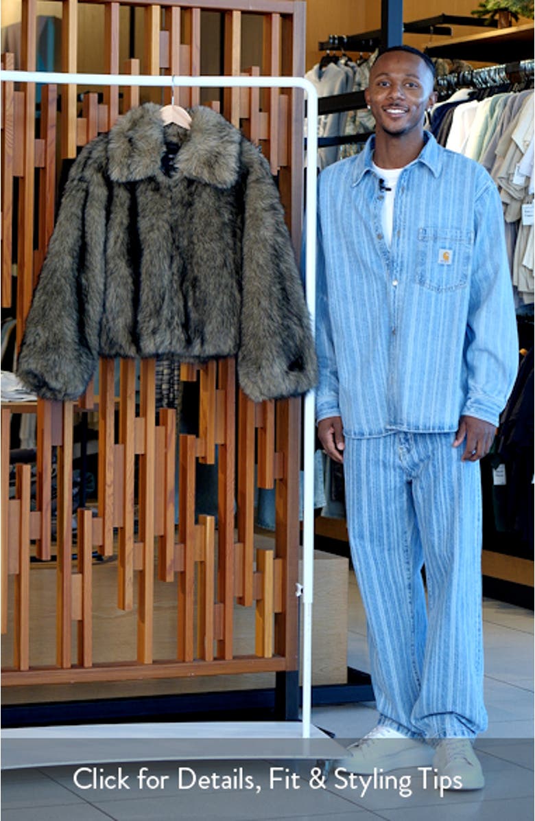 Chunky Faux Fur Zip-Up Jacket, sales video thumbnail