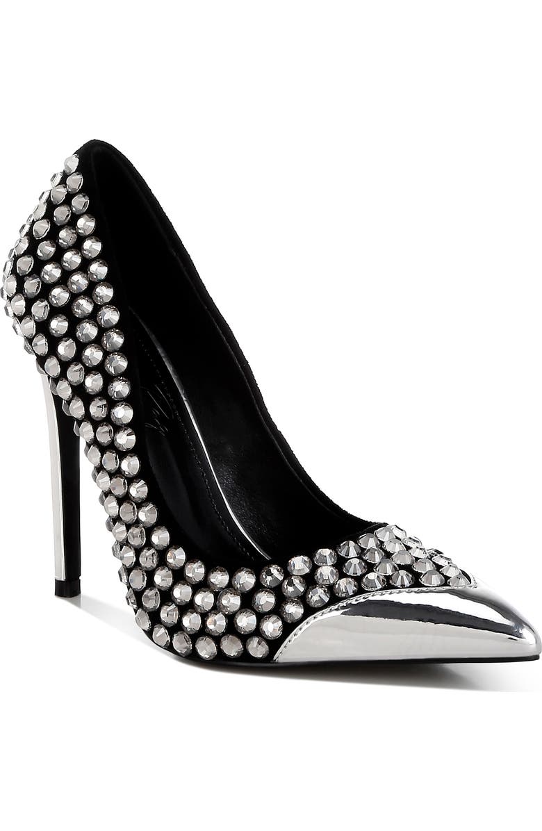 LONDON RAG Super Fan Diamante Embellished Pump, Main, color,