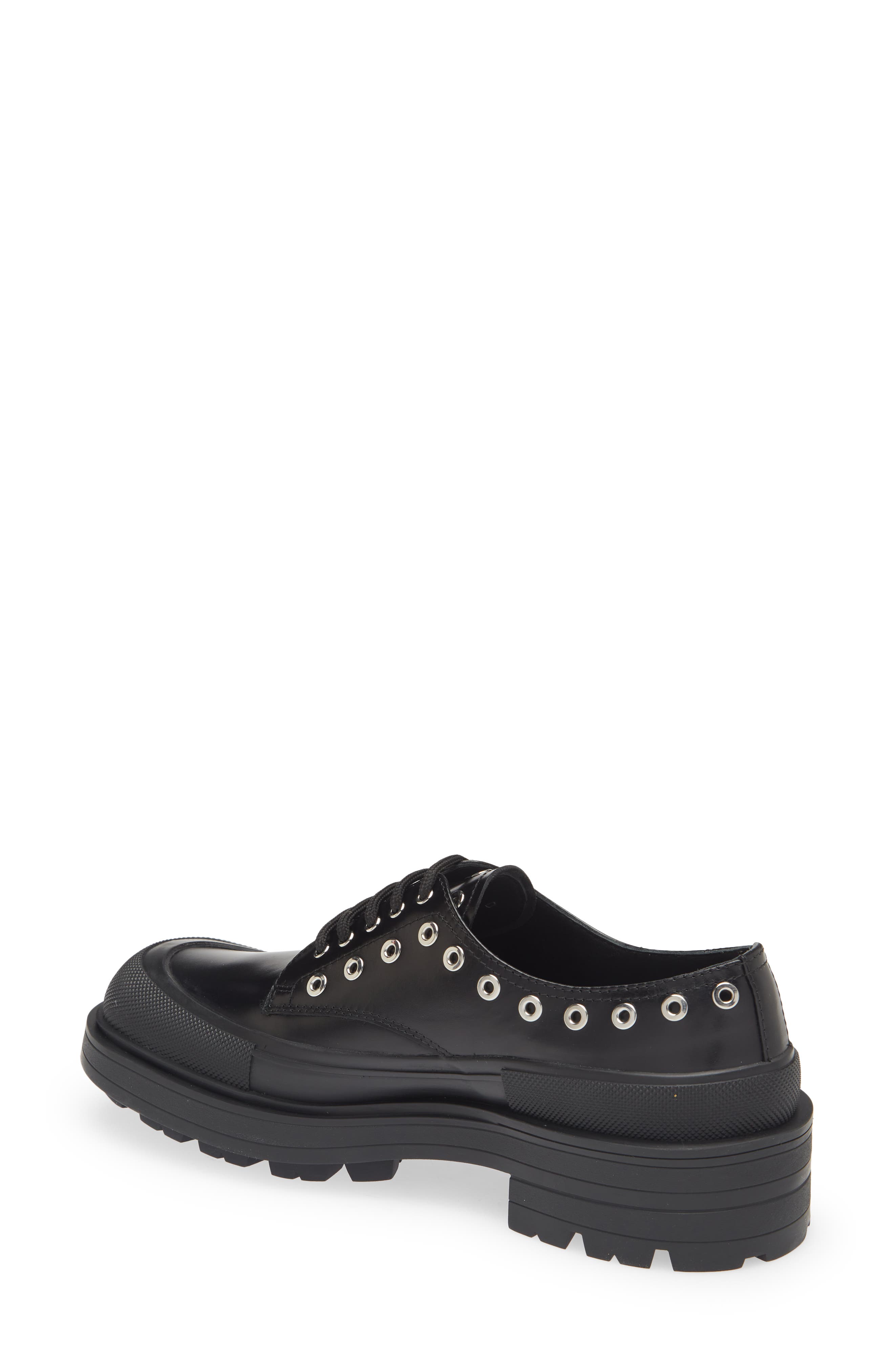 McQueen Stacked Sole Grommet Detail Derby, Alternate, color, 