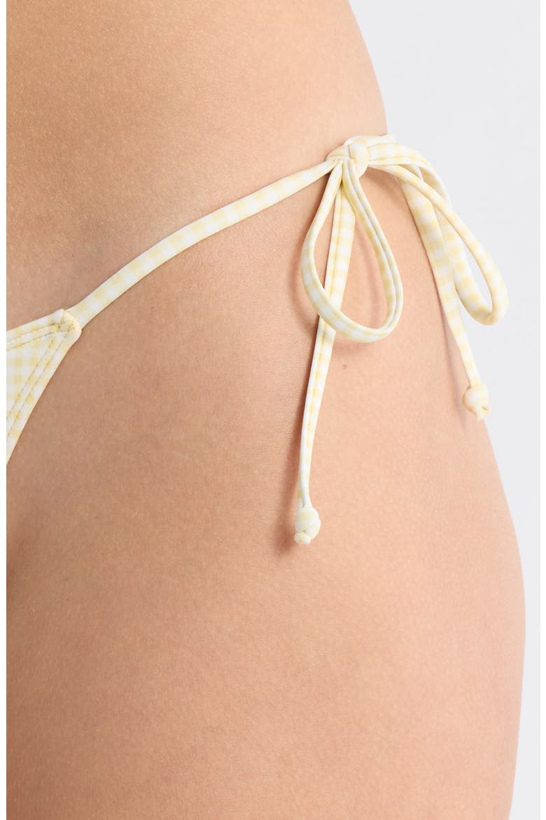 Leora Printed Side Tie Bikini Bottoms, Alternate, color, YELLOW