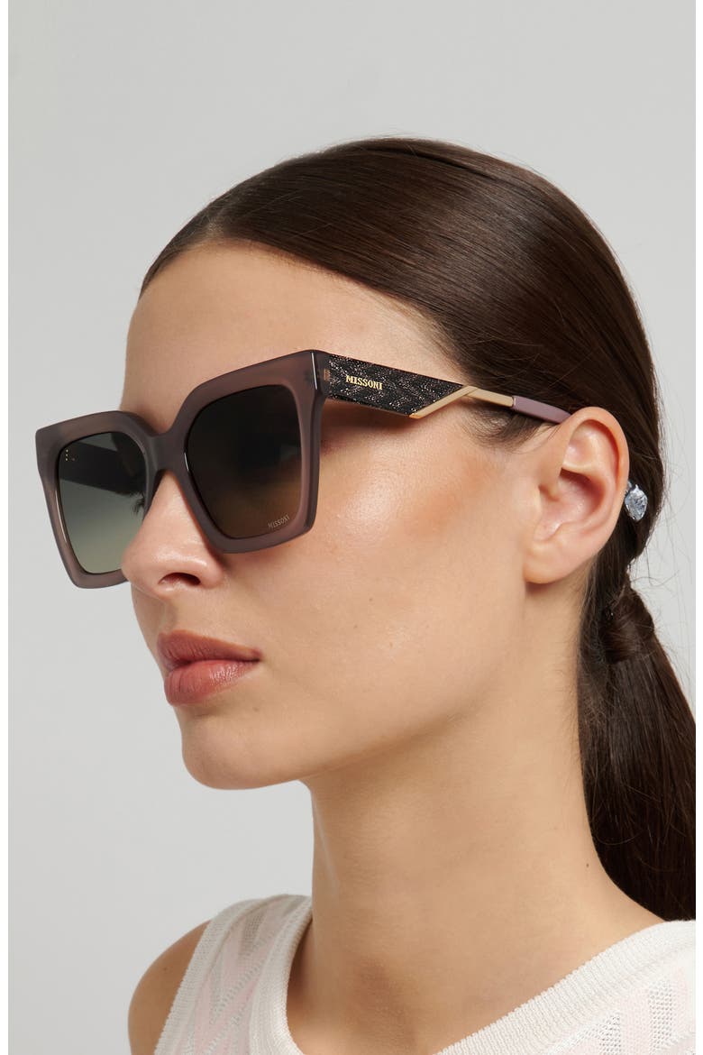 54mm Gradient Square Sunglasses, Alternate, color, 079U-PR