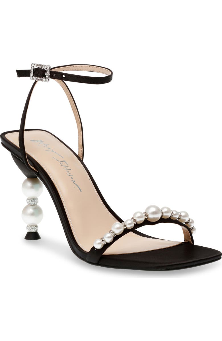 Betsey Johnson Jacy Imitation Pearl Ankle Strap Sandal, Main, color,