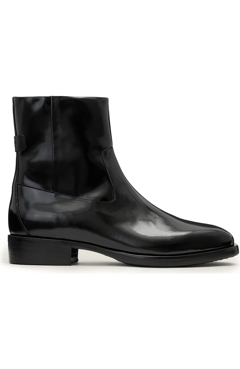 AllSaints Milton Ankle Boot, Alternate, color, Black Shine