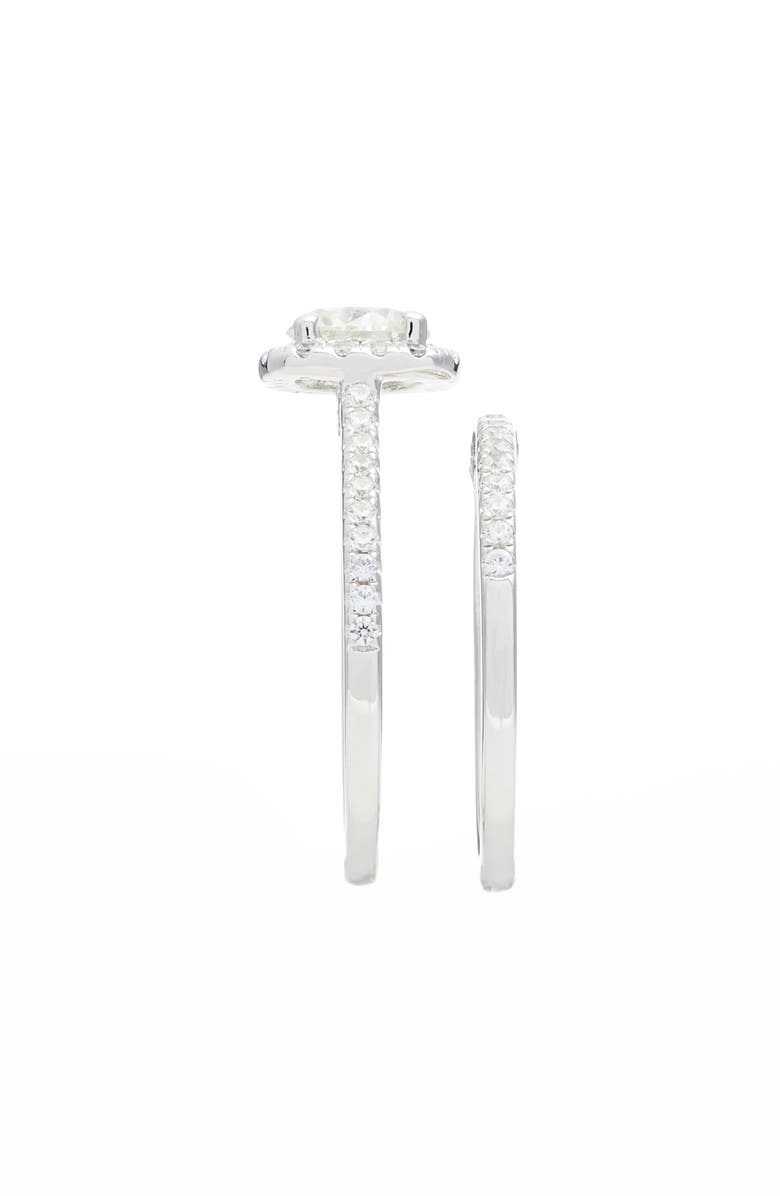 Lafonn Simulated Diamond Engagement Ring & Band, Alternate, color,