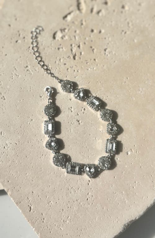 Adornia Crystal Halo Chain Bracelet