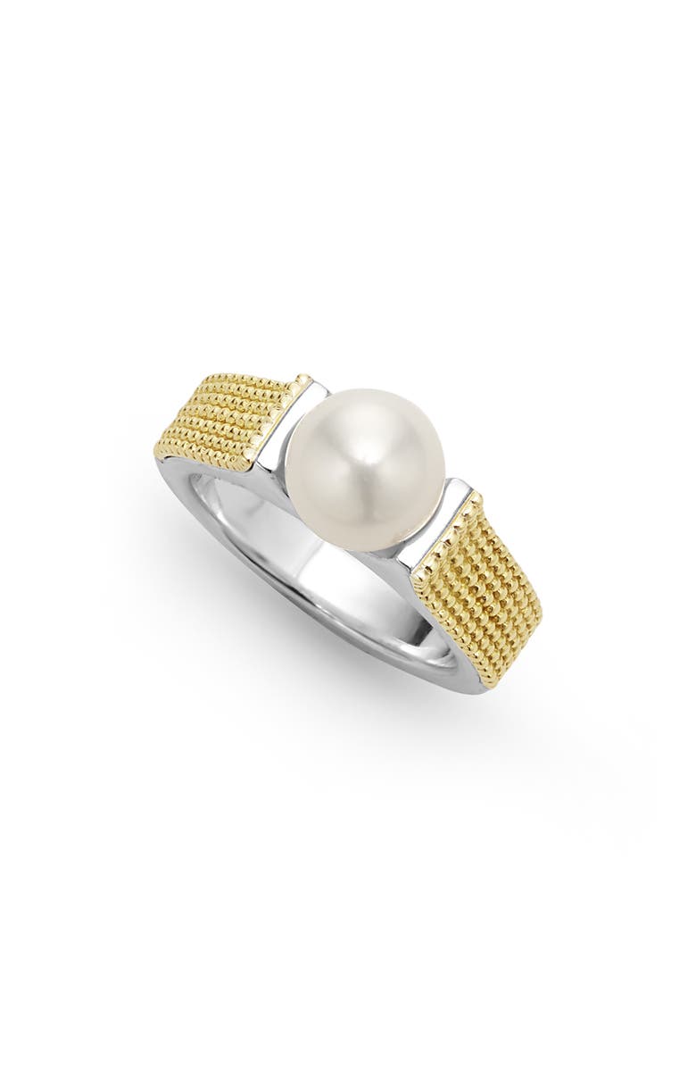 LAGOS Luna Pearl Lux Ring, Main, color, Silver