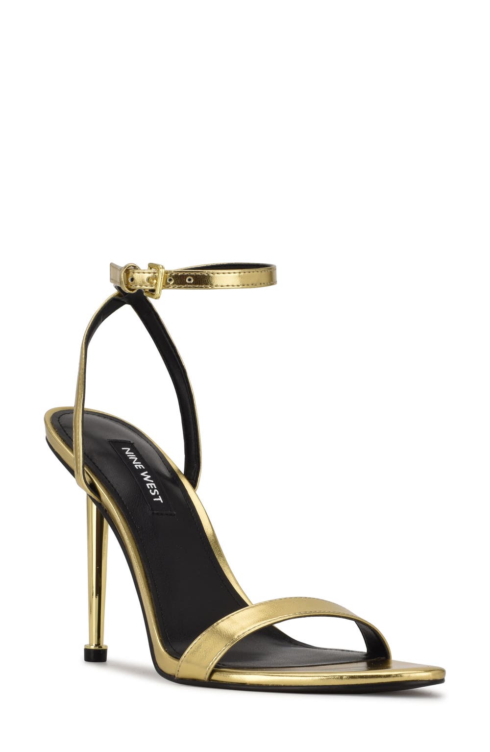 Reina Ankle Strap Sandal, color, GOLD