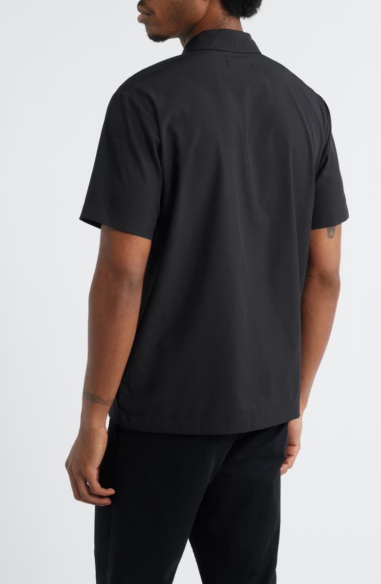 SANTO STUDIO Ego is the Enemy Graphic Button-Up Shirt, Alternate, color, Black