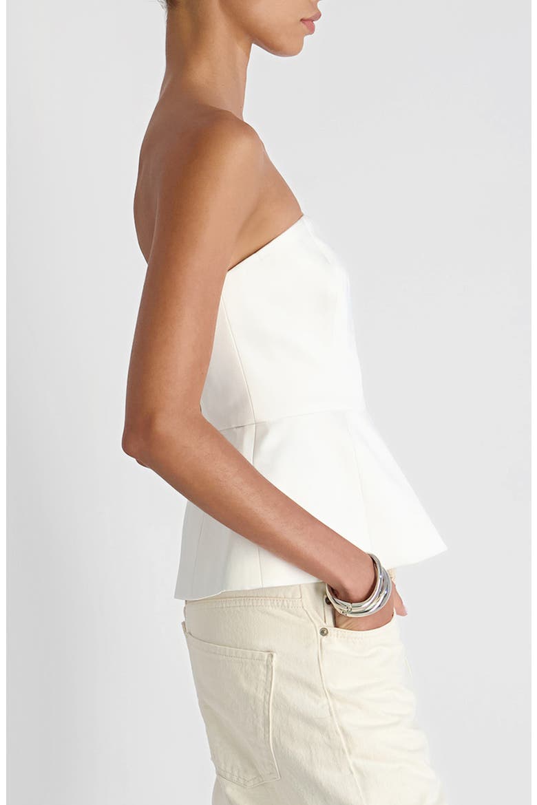 York Strapless Peplum Top, Alternate, color, SUMMER WHITE