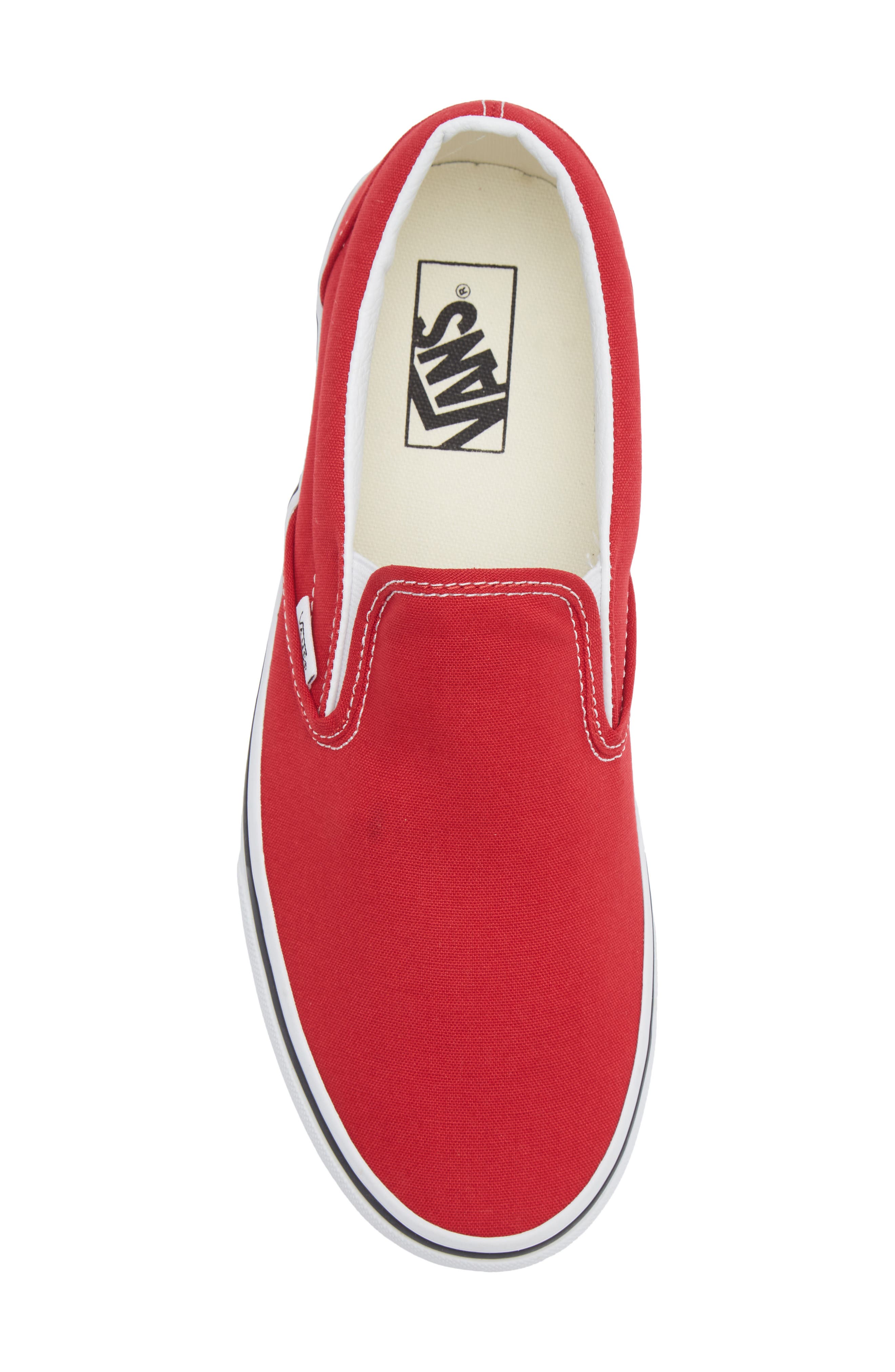 Classic Slip-On Sneaker, Alternate, color, RACING RED/TRUE