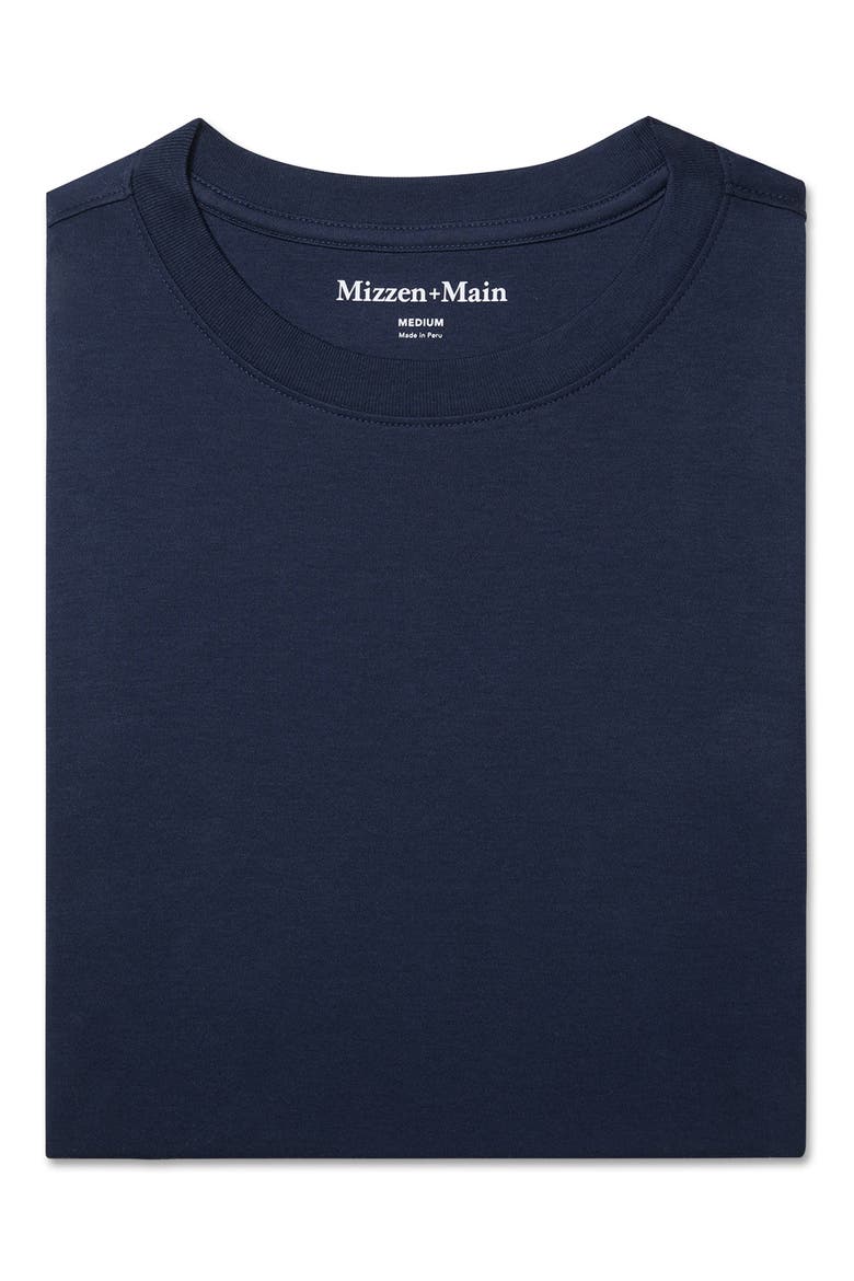 Palmer Solid Pima Cotton T-Shirt, Alternate, color, NAVY