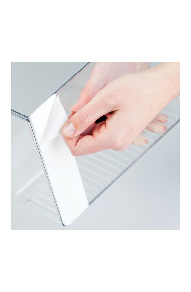 iDesign Adhesive Organizer Bin for Kitchen - Set of 4 - Clear, Alternate, color, Clear