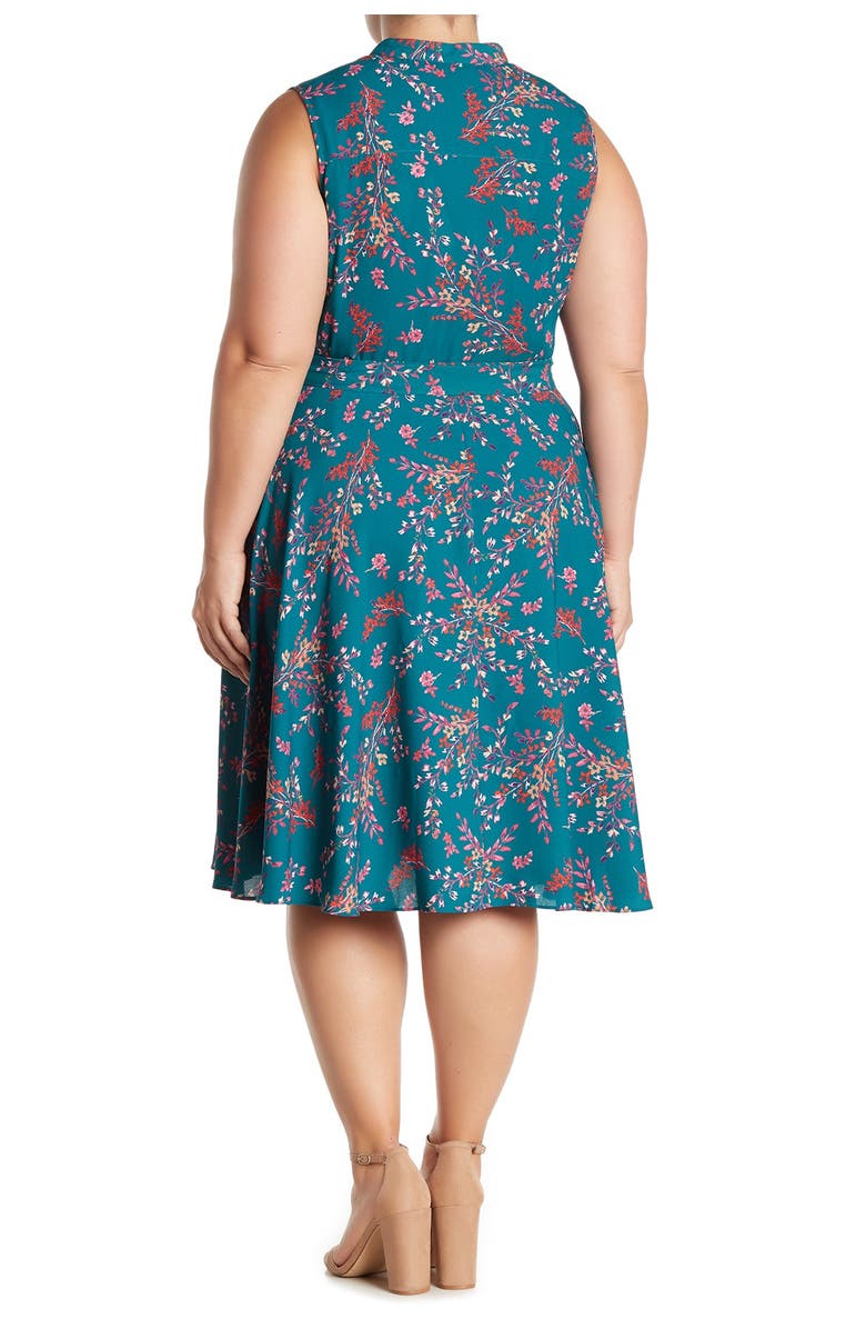 NANETTE NANETTE FOOTWR Sleeveless Floral Print Pintuck Pleat Dress, Alternate, color,