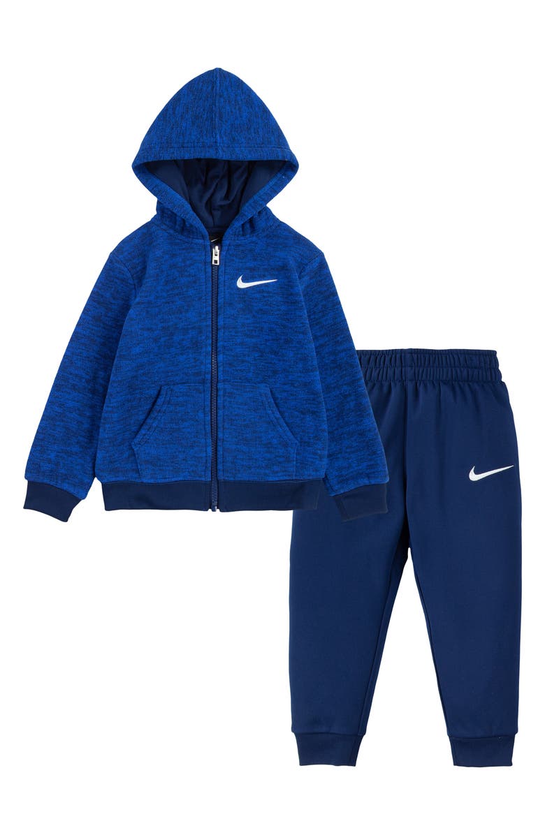 Nike Kids' Space-Dyed Hoodie & Joggers Set, Main, color, Blue Void