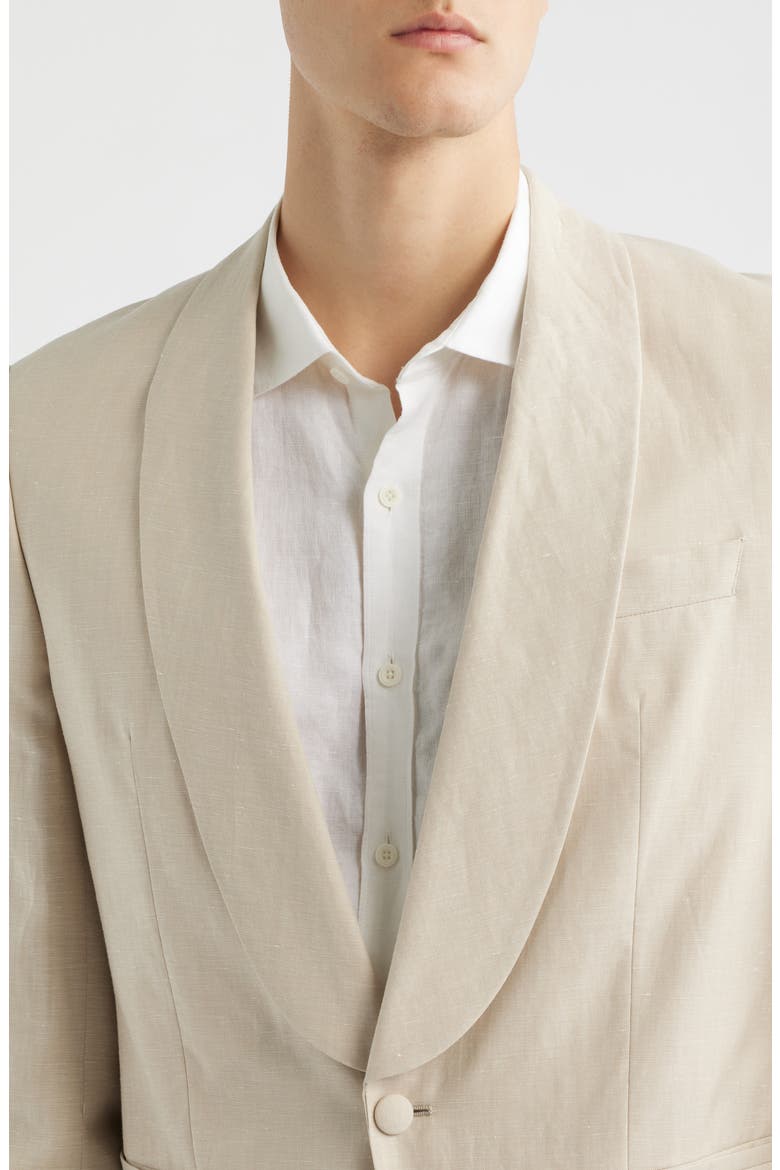 Huge Slim Fit Wool & Linen Suit, Alternate, color, OPEN BEIGE