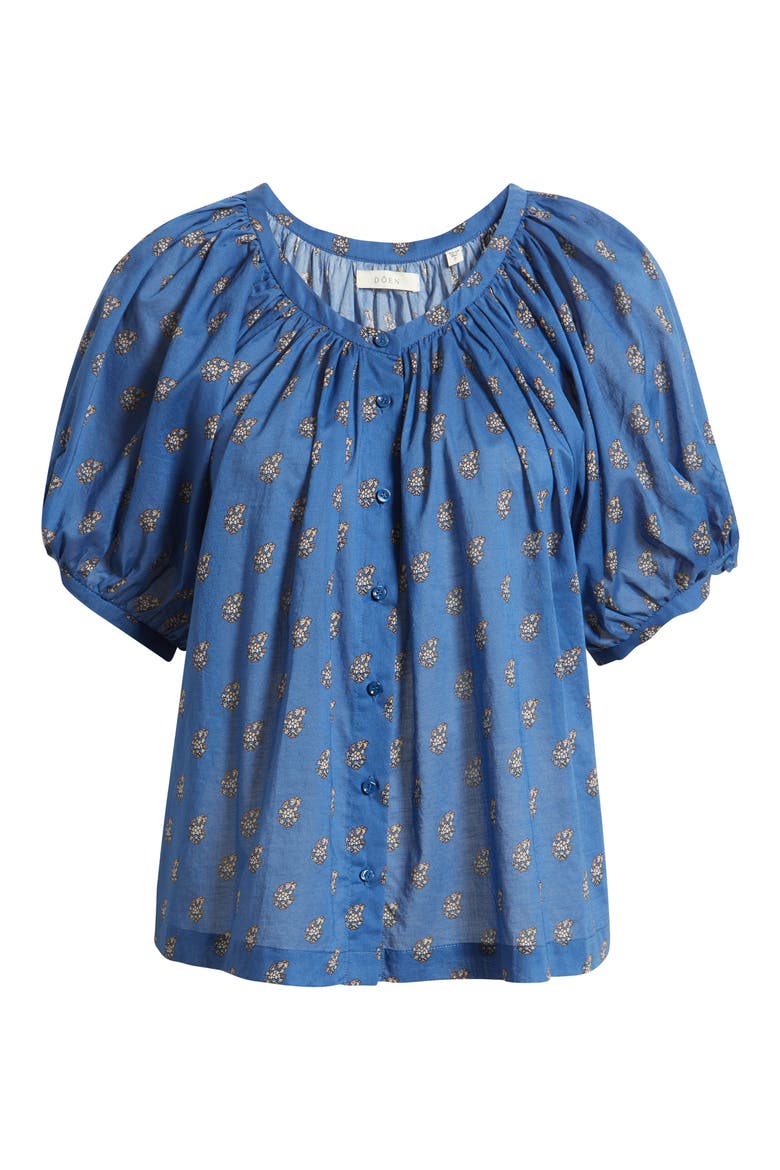 June Gingham Organic Cotton Top, Alternate, color, EARTHA PAISLEY