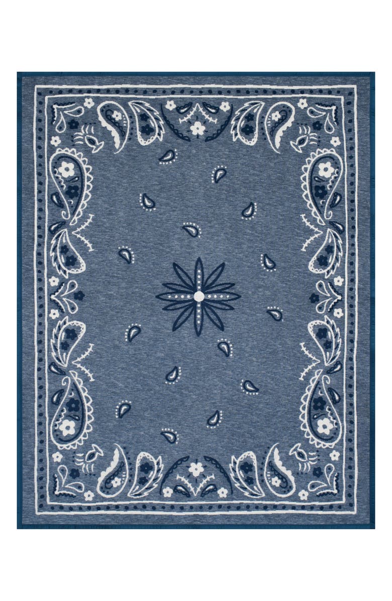 ChappyWrap Blue Bandana Throw Blanket, Alternate, color, Blue