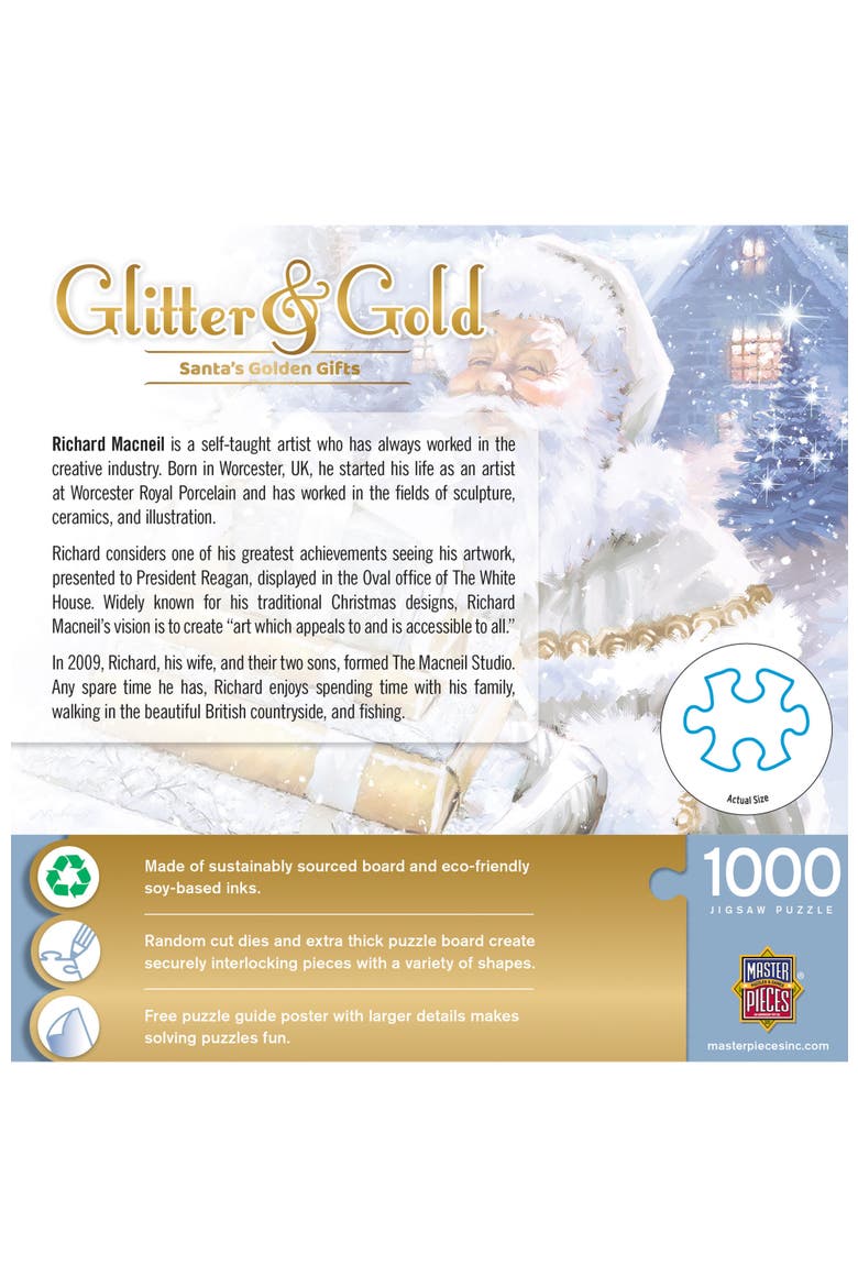 Santa's Golden Gifts 1000 Piece Puzzle, Alternate, color, Multicolor