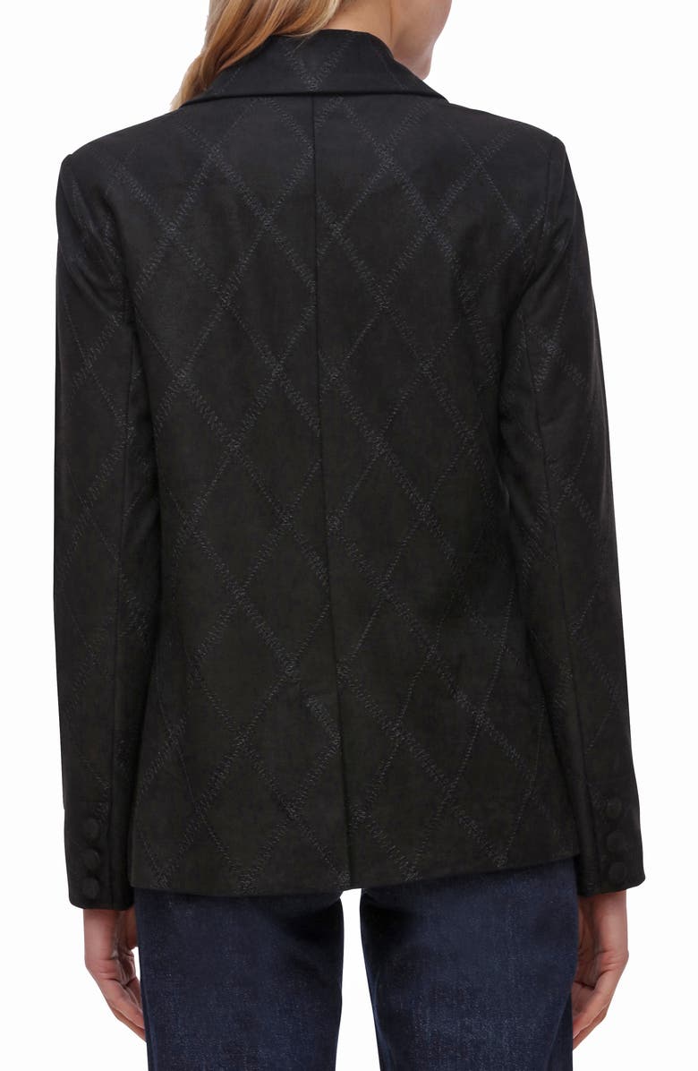 Bagatelle Faux Suede Blazer, Alternate, color, Black