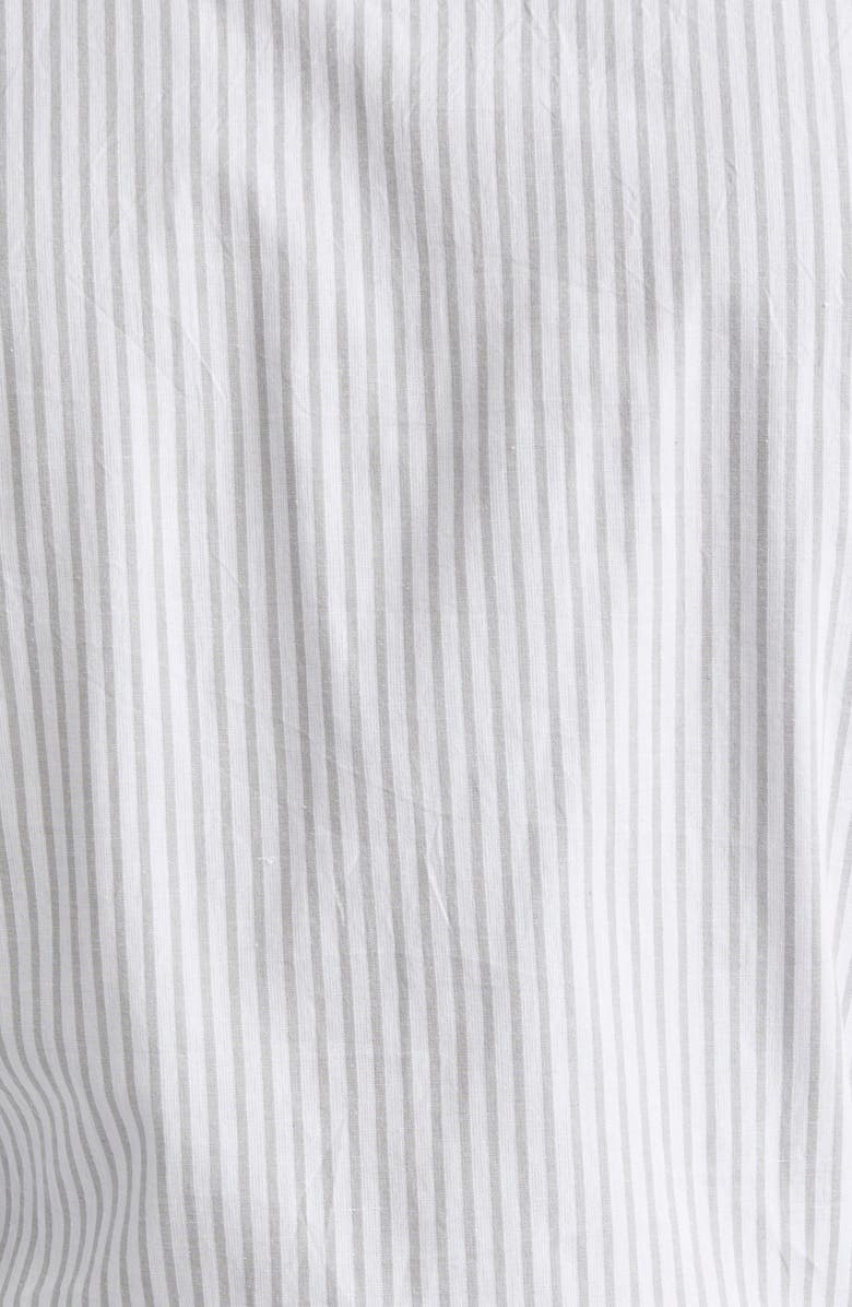 Thom Browne Armband Stripe Cotton Button-Down Shirt, Alternate, color, Medium Grey