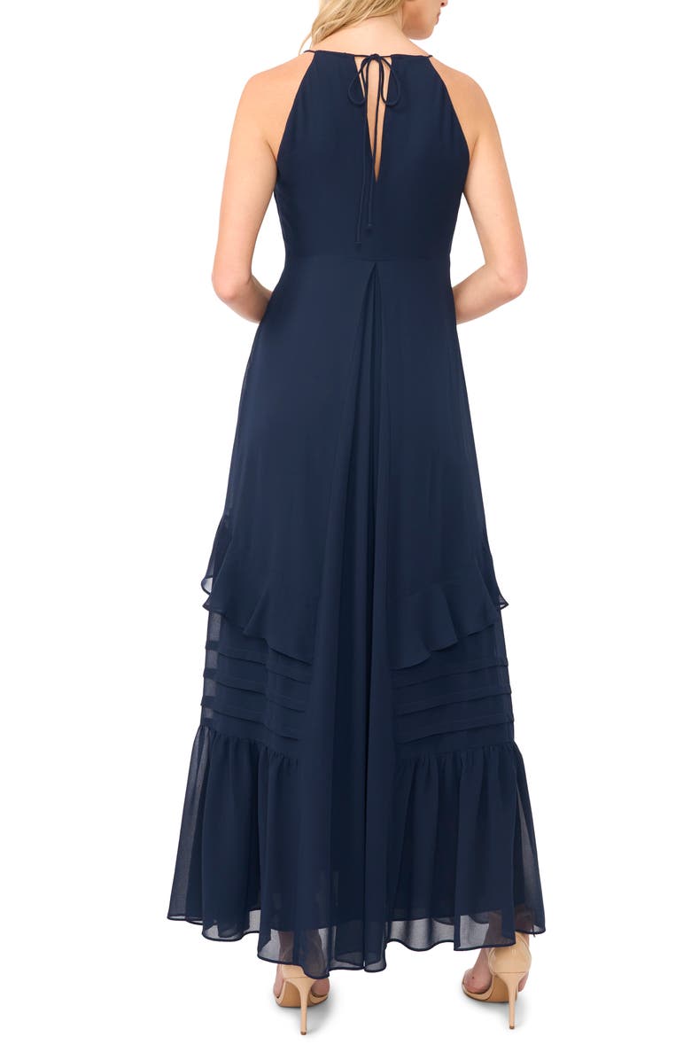 1.STATE Ruffle Chiffon Maxi Dress, Alternate, color, Indigo Night