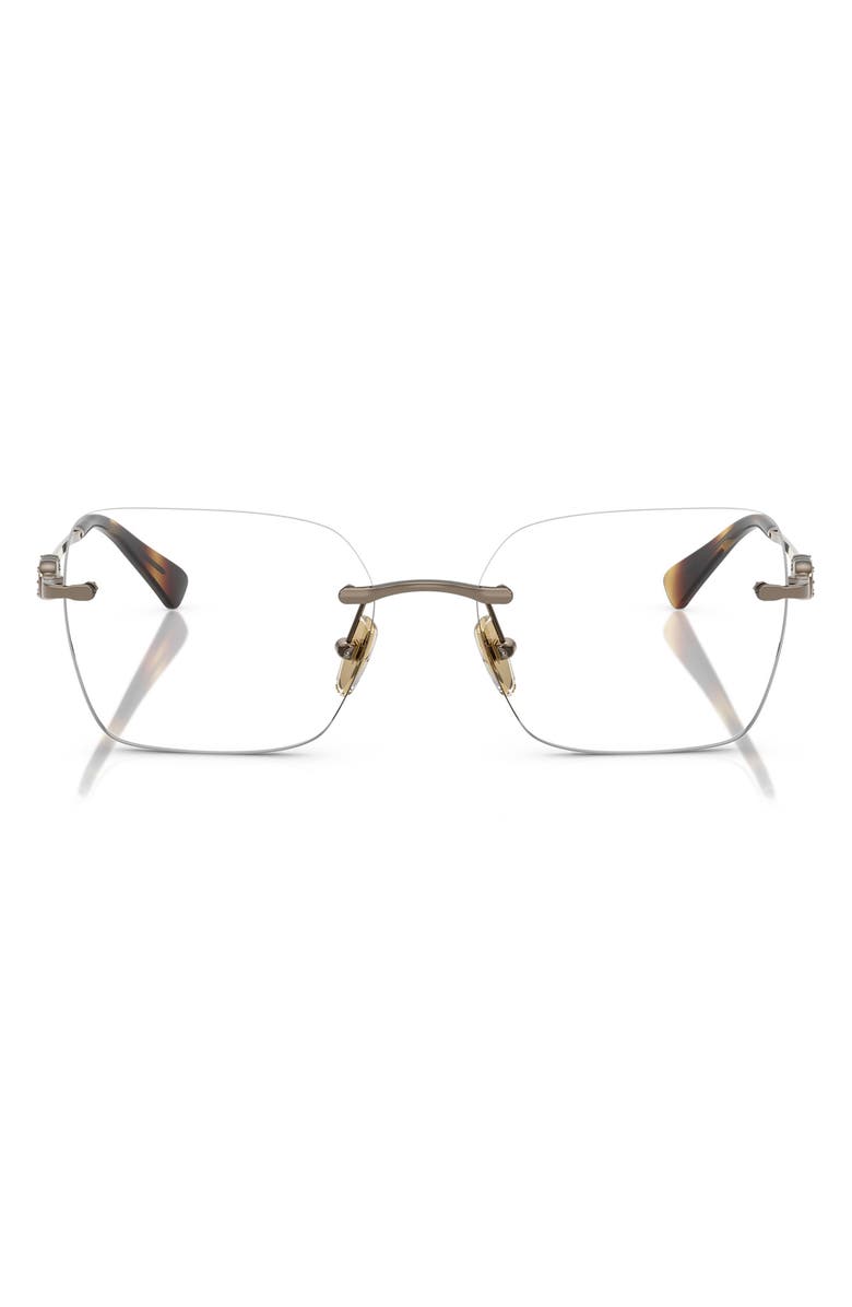 VOGUE 53mm Square Optical Glasses, Main, color, Lite Brown