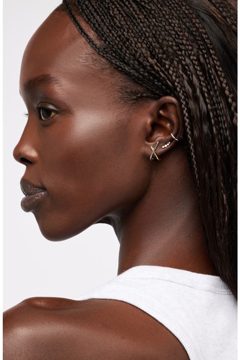 Gold Stud Earrings - Sloane Two Tone, Alternate, color, Two Tone