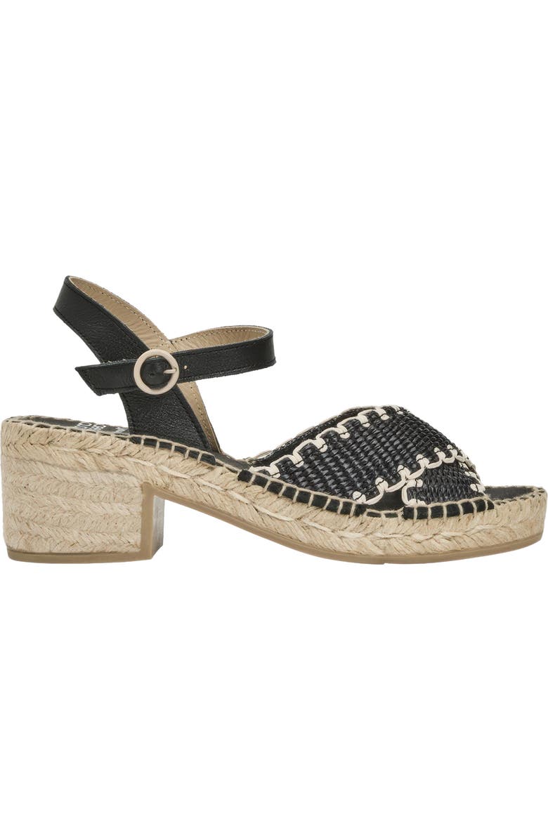 André Assous Calista Espadrille Ankle Strap Platform Sandal, Alternate, color, Black