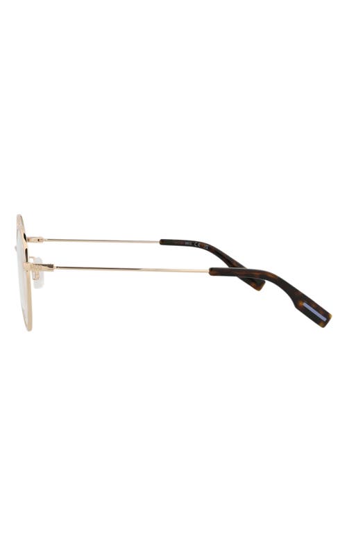 Alexander Mcqueen Mcqueen 49mm Round Optical Glasses In Gold Gold Transparent