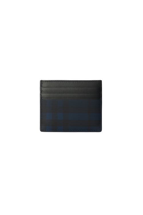 Burberry Tall Check Card Case In Blue