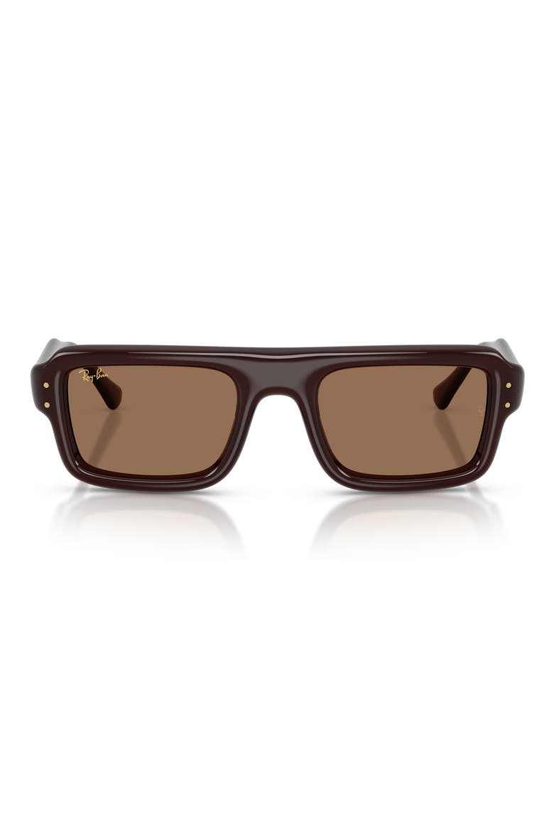 A$AP Rocky Flacko Puffer 54mm Square Sunglasses, Main, color, TRANSPARENT BROWN / DARK BROWN