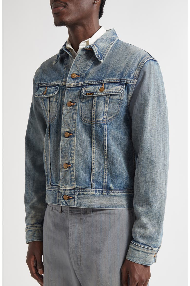 RRL Lot 271 Midweight Denim Jacket, Alternate, color, LEELAND WASH