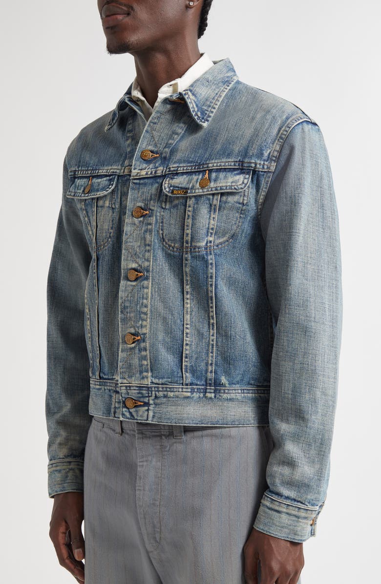 Double RL RRL Lot 271 Midweight Denim Jacket, Alternate, color, Leeland Wash
