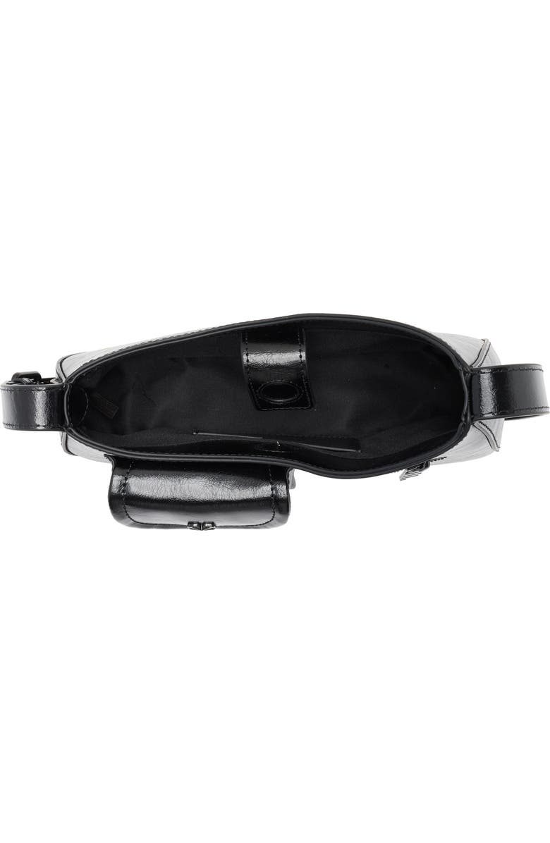 Off-White Jitney Leather Hobo, Alternate, color, Black